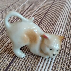 Ceramic Cat Figurine Japan